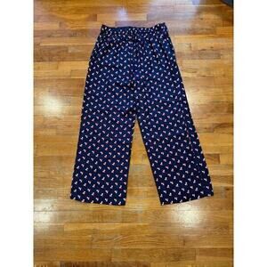 BODEN navy red and white design pants size 12